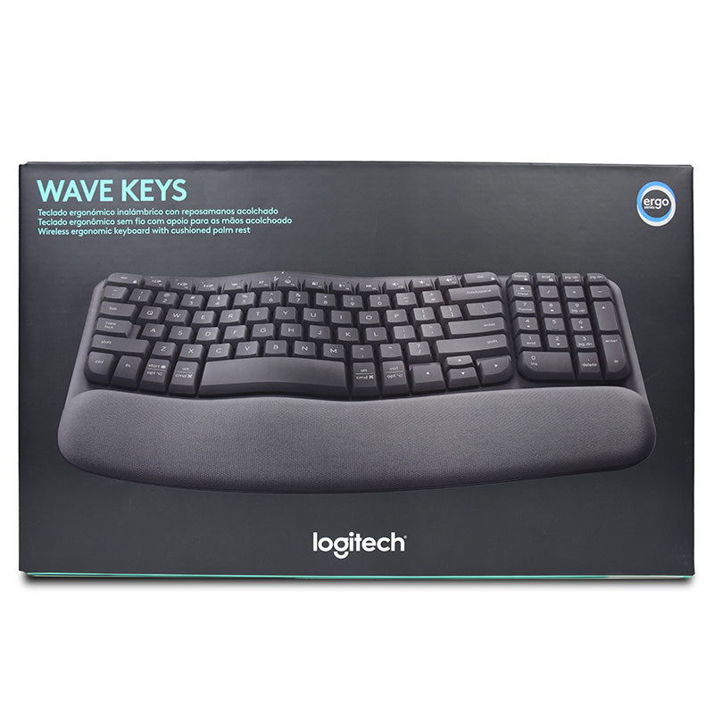 Logitech Wave Keys Wireless Ergonomic Keyboard - Graphite