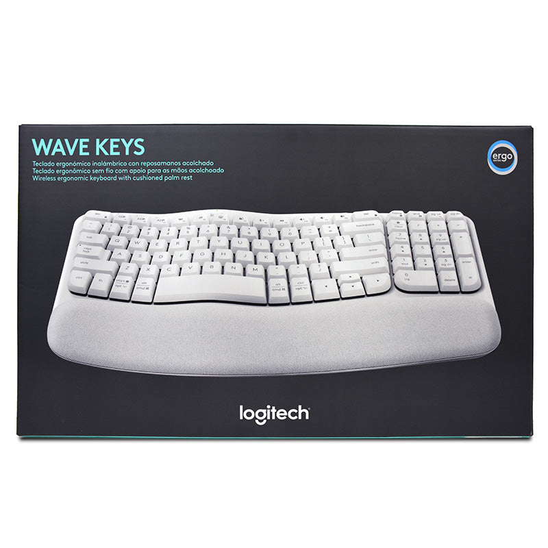 Logitech Wave Keys Wireless Ergonomic Keyboard - Off-White