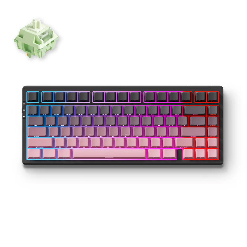 MCHOSE G75 Pro 75% Layout Hot-Swap Wireless Mechanical Keyboard Matcha Latte Switch - Black Pink