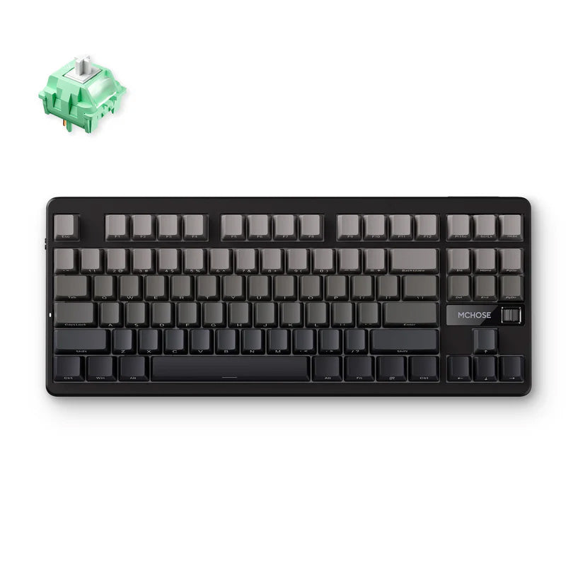 MCHOSE G87 Wireless Gasket Mount Custom Mechanical Keyboard - Cabbage Tofu Switch Black
