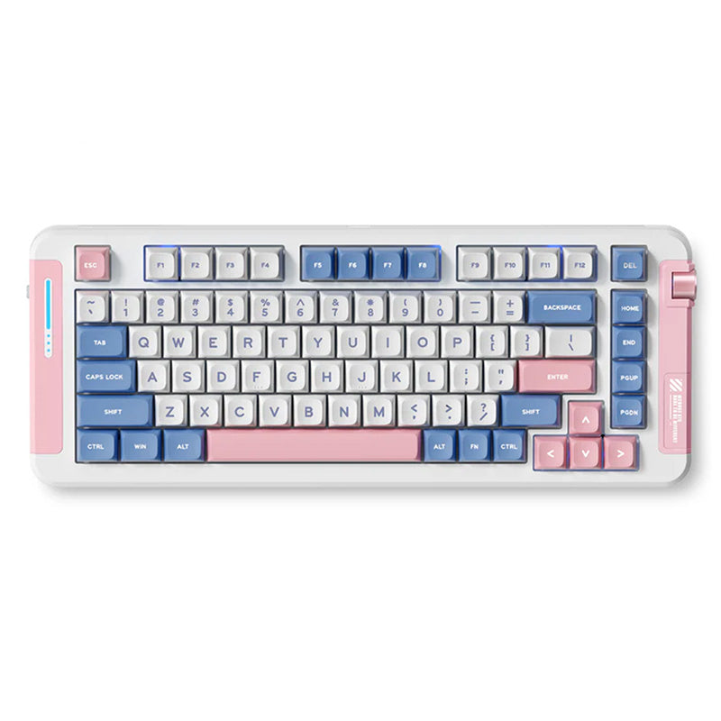 MCHOSE X75 Gasket Mount 75% Layout Hot-Swap Wireless Mechanical Keyboard - Hyacinth Switch Pink/Blue