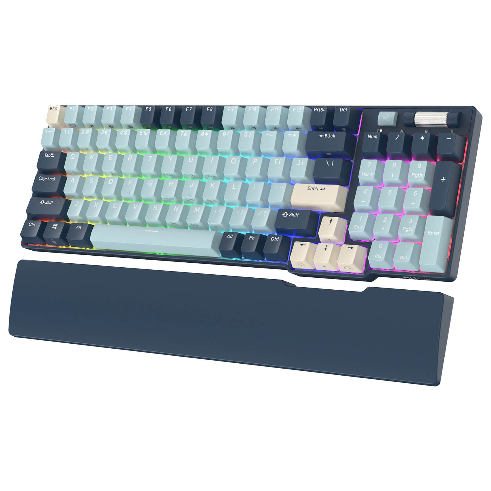 RK ROYAL KLUDGE RK96 RGB Limited Ed, 90% 96 Keys Wireless Triple Mode Bluetooth 5.0/2.4G/USB-C Hot Swappable Mechanical Keyboard,Forest Blue