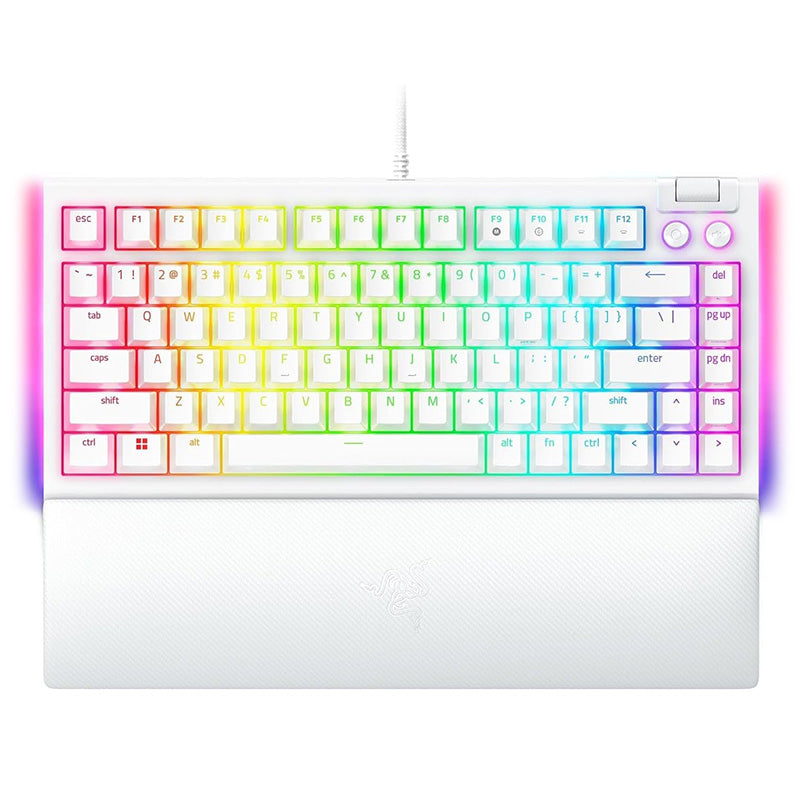 Razer BlackWidow V4 75% Hot-swappable Mechanical Gaming Keyboard - White Edition US Layout