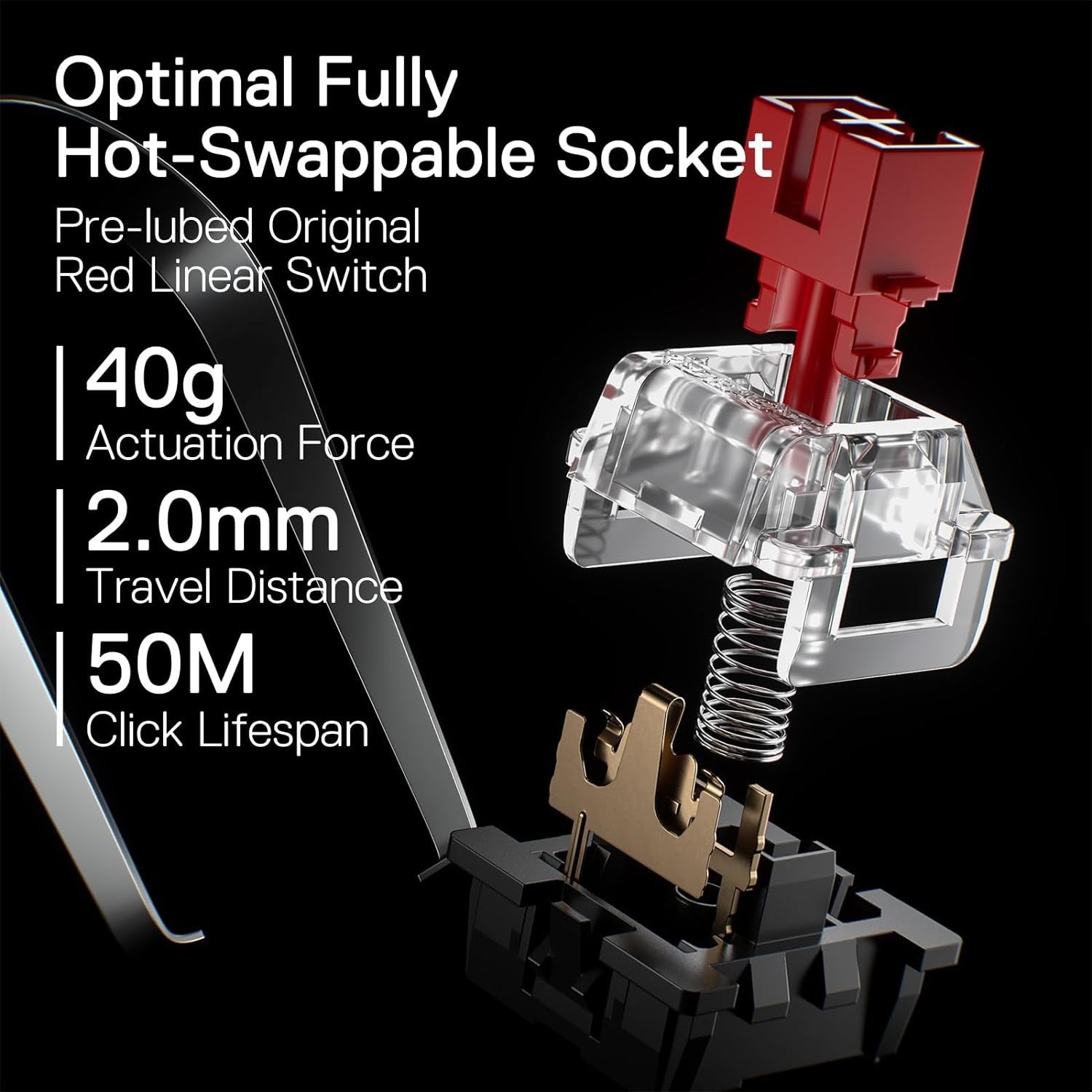 Redragon K556 PRO TKL Wireless RGB 80% 87 Keys BT/2.4Ghz Tri-Mode Mechanical Keyboard Gaming Hot-Swap Sockets & Noise Absorbing Form, Red Switch