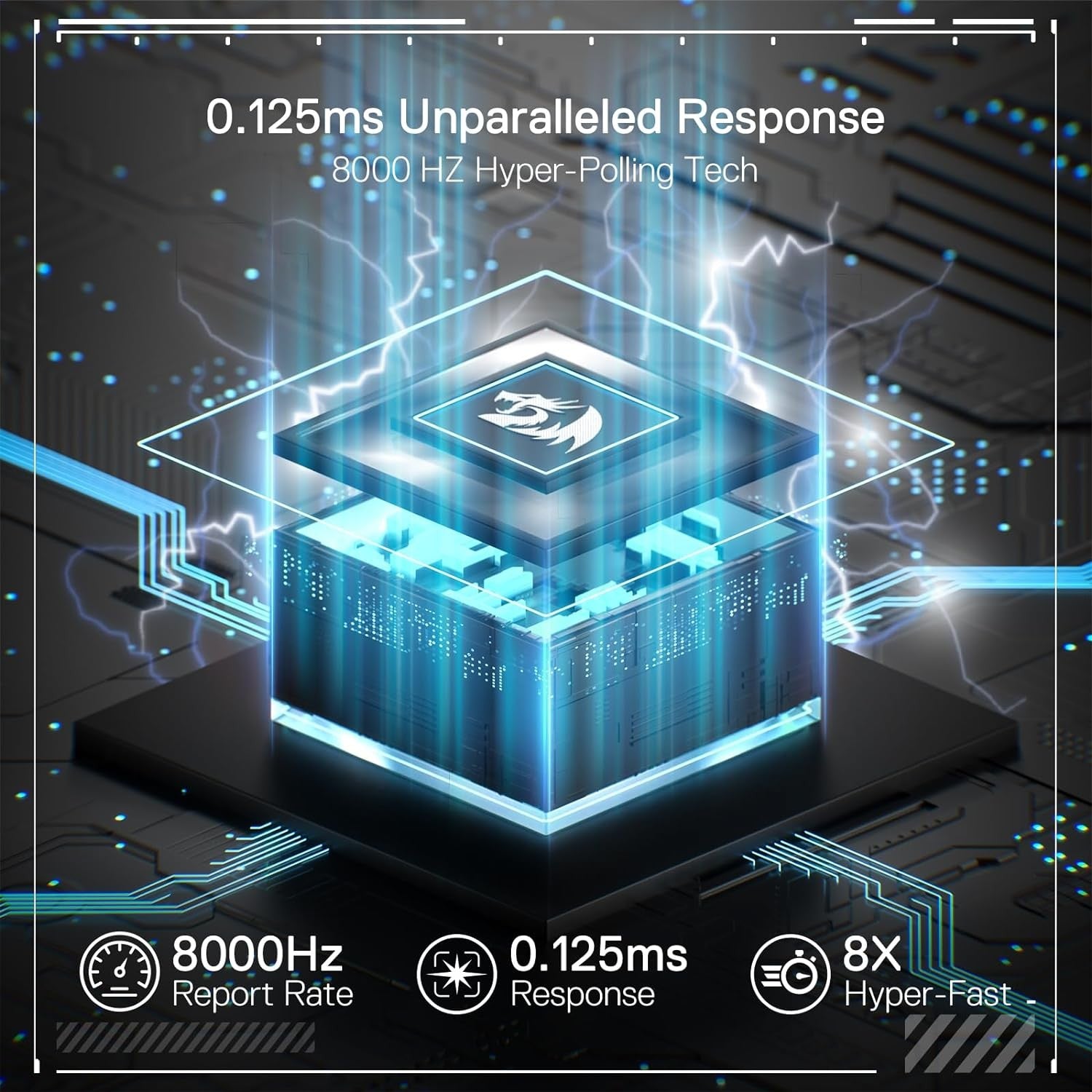 Redragon K617 Rapid Trigger Gaming Keyboard, 60% 61 Keys Wired Mechanical Keyboard w/Hyper-Fast Actuation, Dedicated Magnetic Switch, Actuation Point