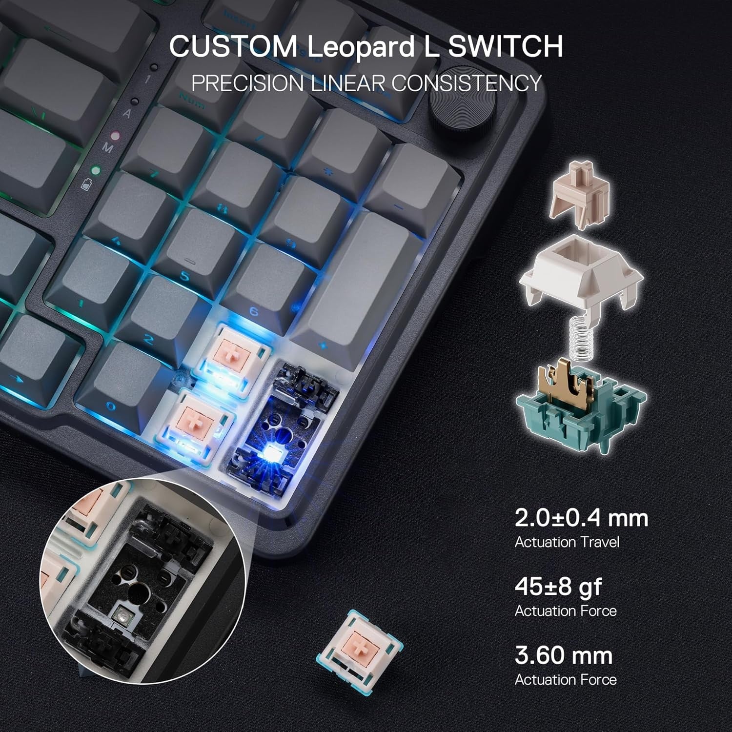 Redragon K686 PRO 98 Keys Wireless Gasket RGB Gaming 3-Mode Win/Mac Mechanical 5-Layer Noise Dampening Keyboard,Hot-Swap in Linear Red Switch, Blue Hi
