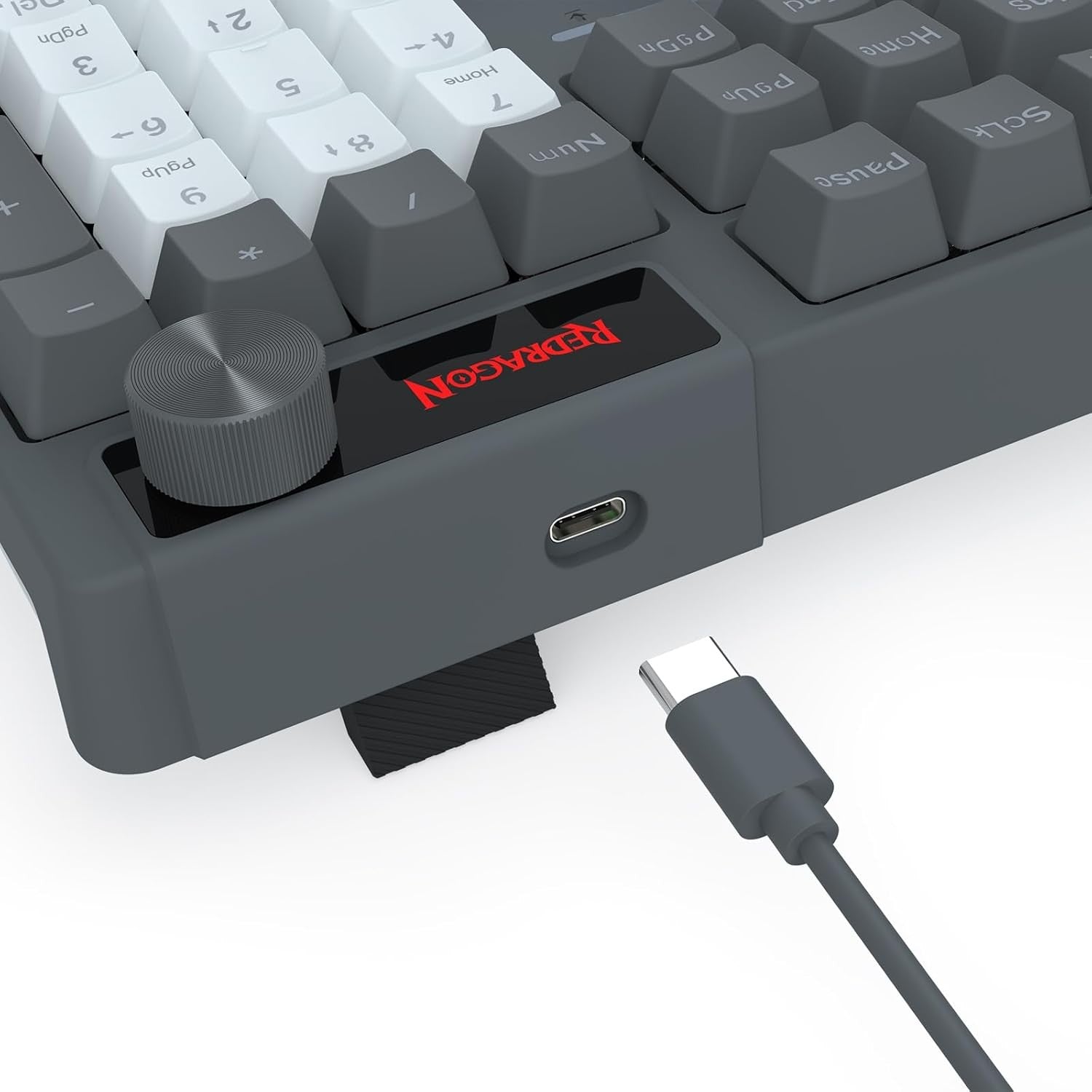 Redragon K718 Wired 104 Keys Gaming Rainbow Backlit Wired Mechanical Keyboard Upgraded Hot-swappable Socket, Mixed Color Keycaps, Red Switch