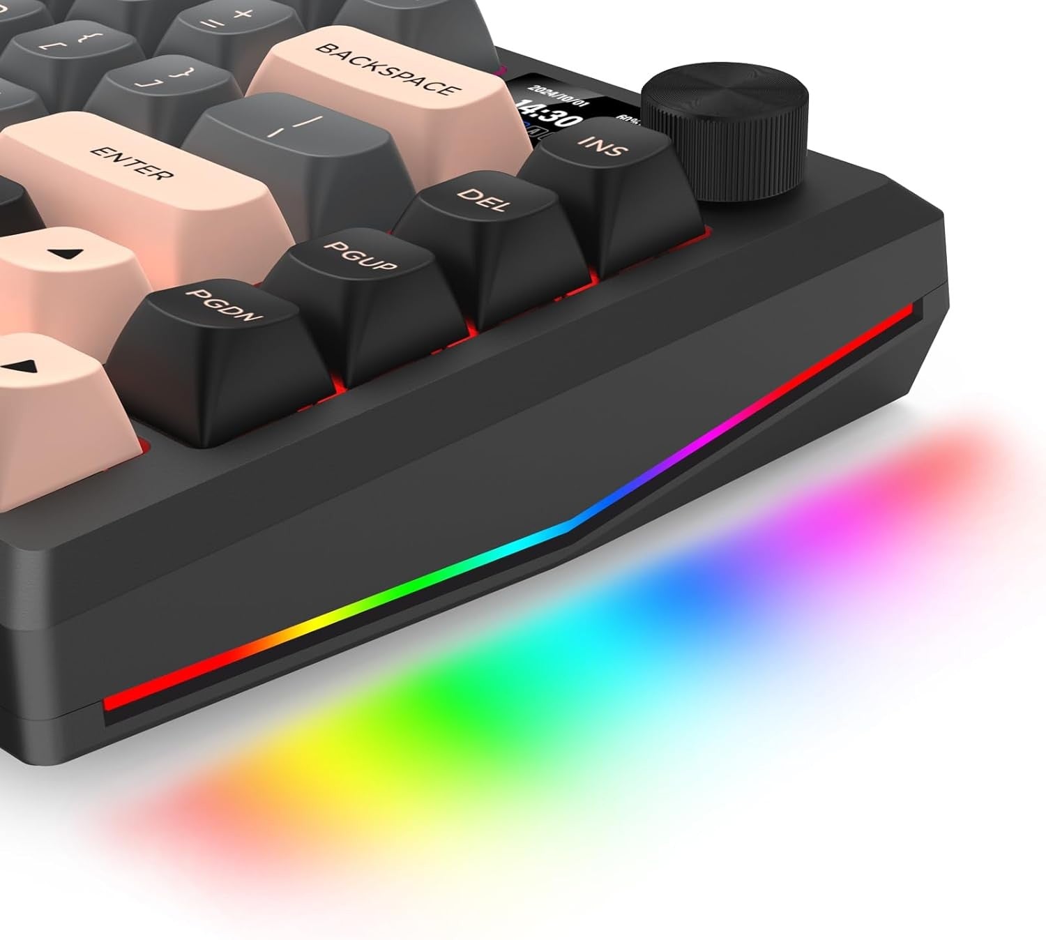 Redragon K720 Wireless CNC Gasket Gaming 81 Keys Mechanical 5-Layer Noise Dampening Keyboard,Smart 1.14’’ TFT Info Display,Litsea Switch