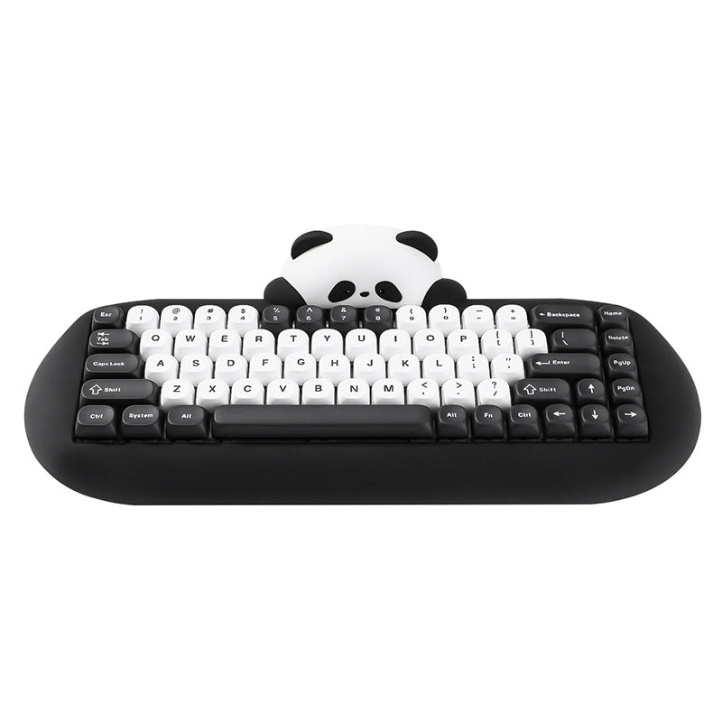 YUNZII C68 Panda Tri-Mode Hot-Swap Hi-Fi Wireless Mechanical Keyboard Panda Switch - Black