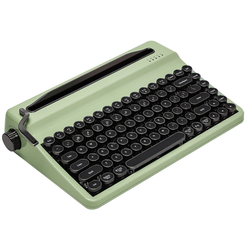 YUNZII QL75 Retro Typewriter QMK/VIA Green Mechanical Keyboard - Onyx Tactile Switch