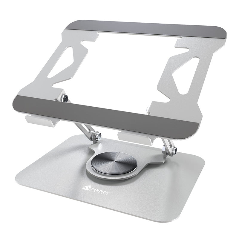 Fantech NS10 Foldable Steel Notebook Stand with 360° Rotating Base - Silver