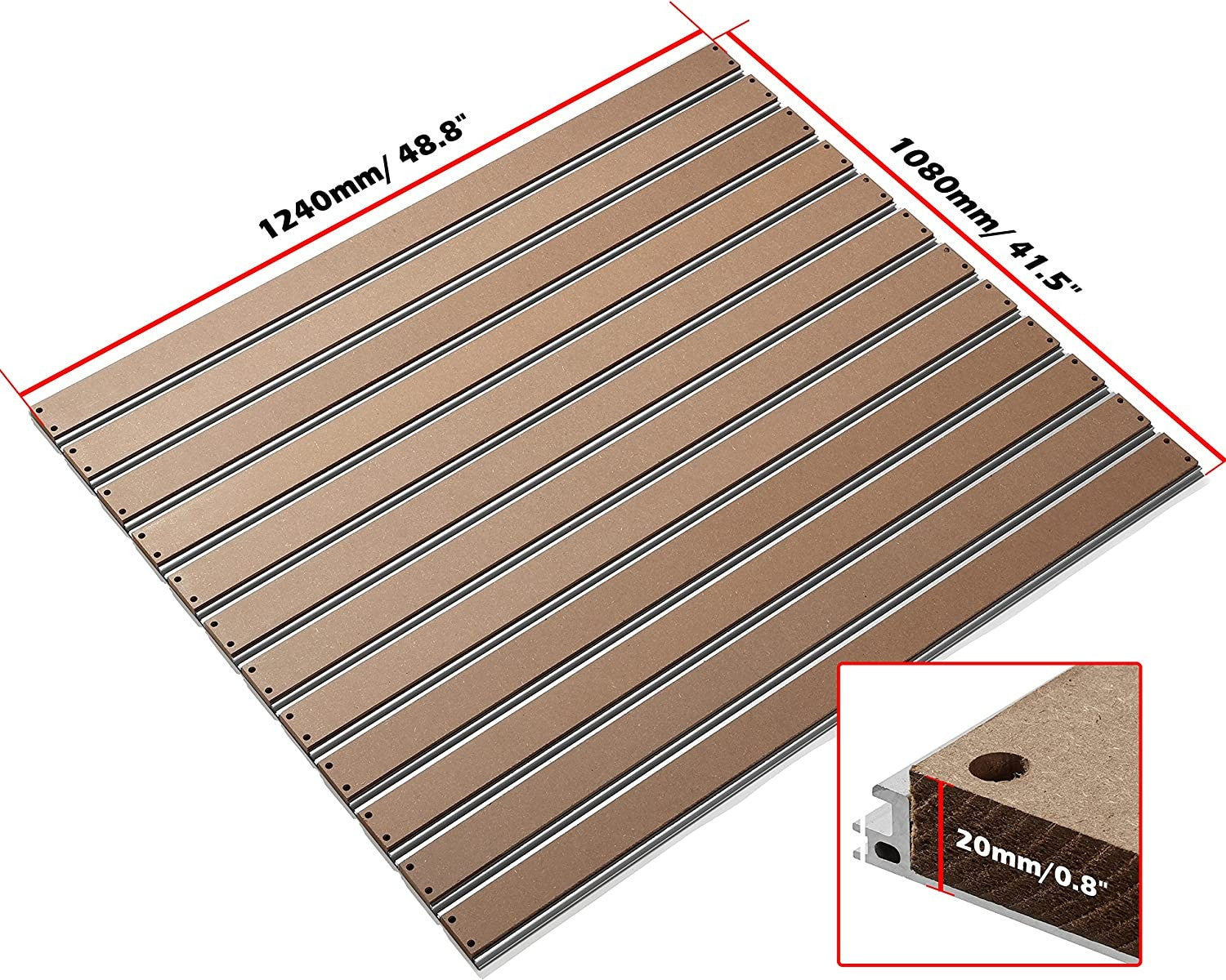 Genmitsu 1010 Aluminum & MDF Hybrid Spoilboard Table for CNC Router Machine PROVerXL 4030 to 1010 XY-Axis Extension Kit