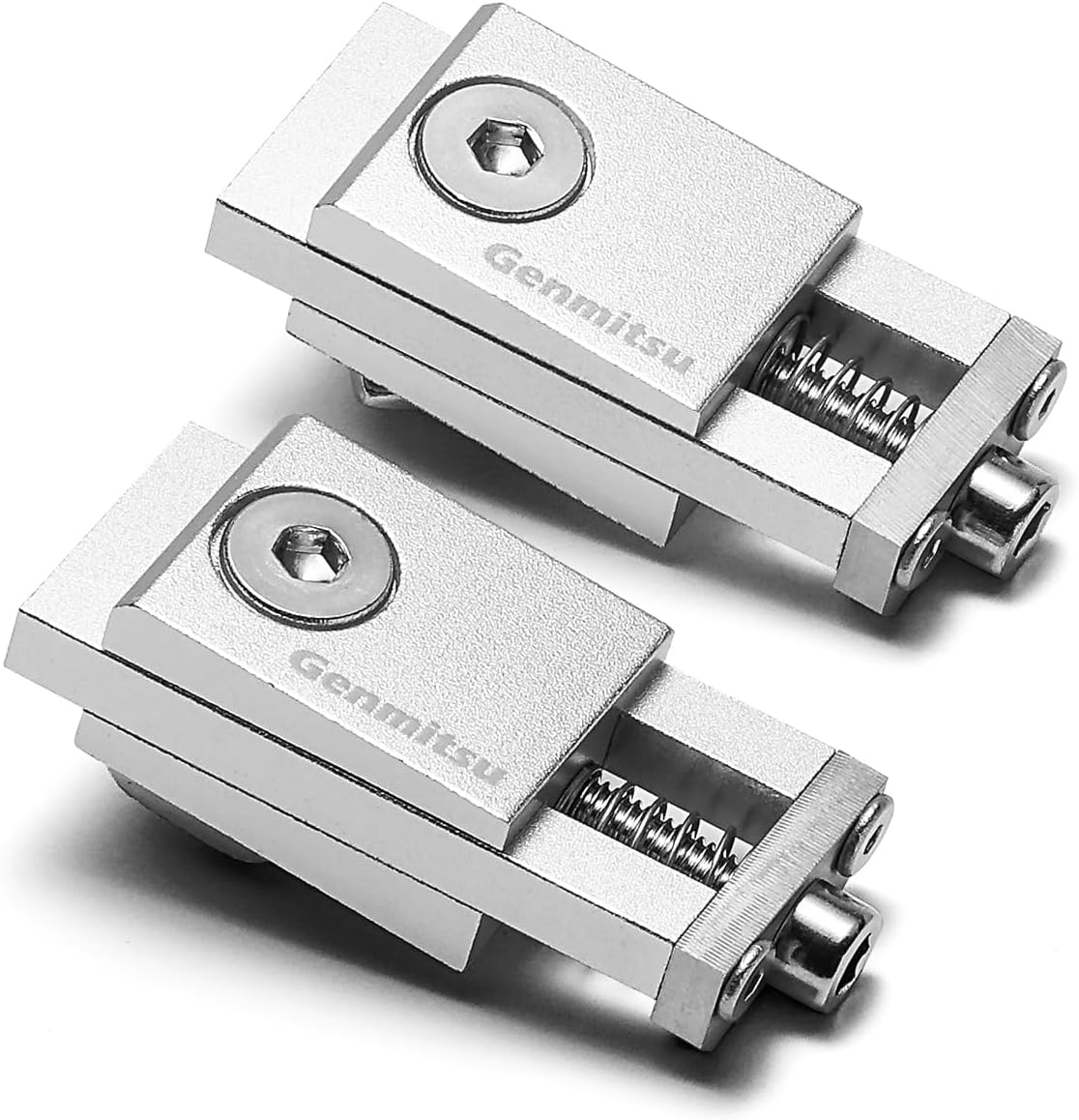 Genmitsu 2PCS Upgrade Aluminum Mini Vise Clamp Toe Clamp, High-Precision CNC Router Clamp Size 2.2" x 0.9" x 0.8" , Low Profile