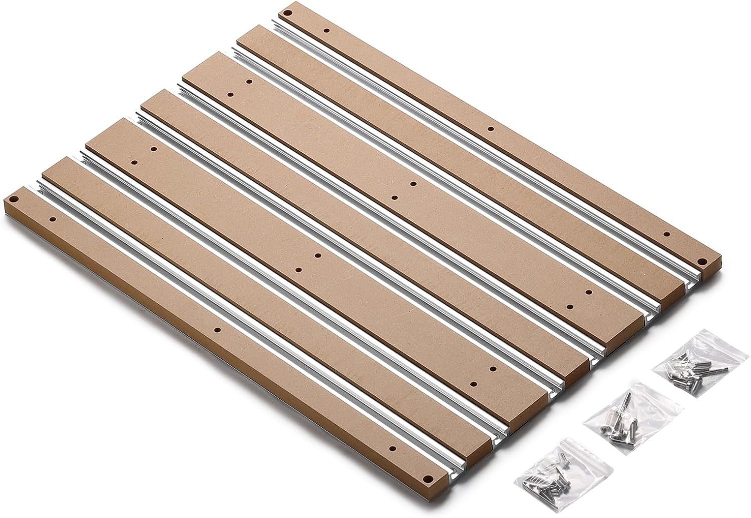 Genmitsu 4040 Aluminum & MDF Hybrid Spoilboard Table for 4040-PRO CNC Router Milling Machine, 420 x 600 x 20.5mm