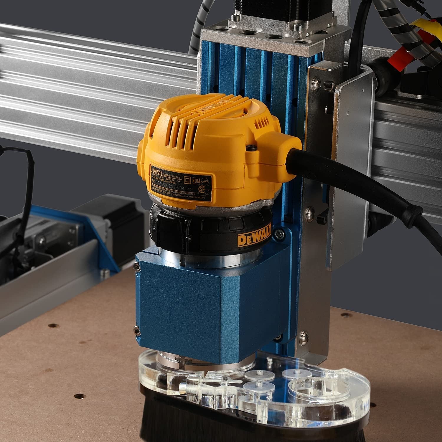 Genmitsu CNC Dust Shoe 69mm Spindle Acrylic Cover Cleaner for CNC Router PROVerXL 4030/ CNC Machines with a 69mm Diameter Motor