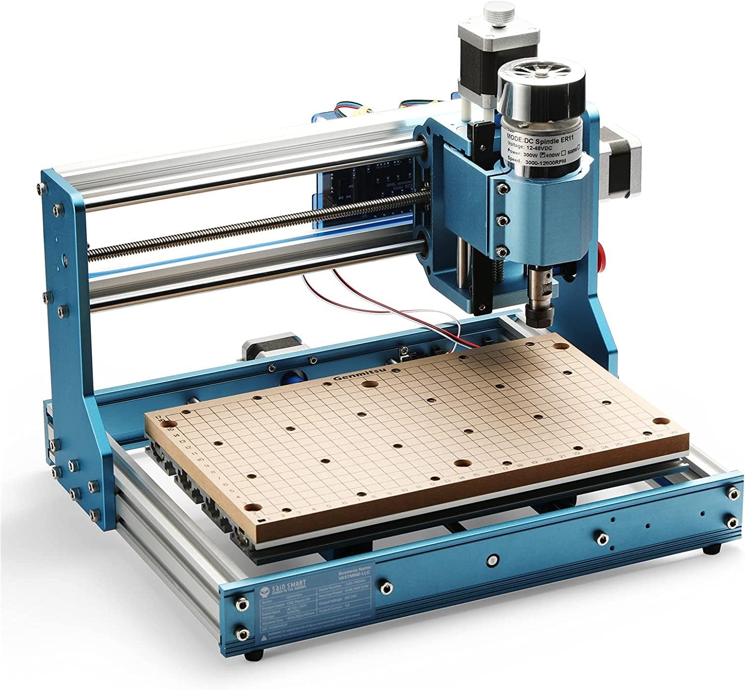Genmitsu CNC MDF GRID Spoilboard for 3018 CNC Router Machine, Compatible with 3018-PRO/ 3018-PROVer/ 3018PROVer Mach3, 300 x 180 x 12mm
