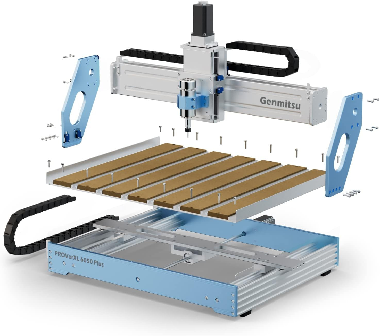 Genmitsu CNC Machine PROVerXL 6050 Plus for Metal Wood Acrylic MDF Carving, GRBL Control, 3 Axis Milling CNC Router Machine, Hybrid Table, Working Are
