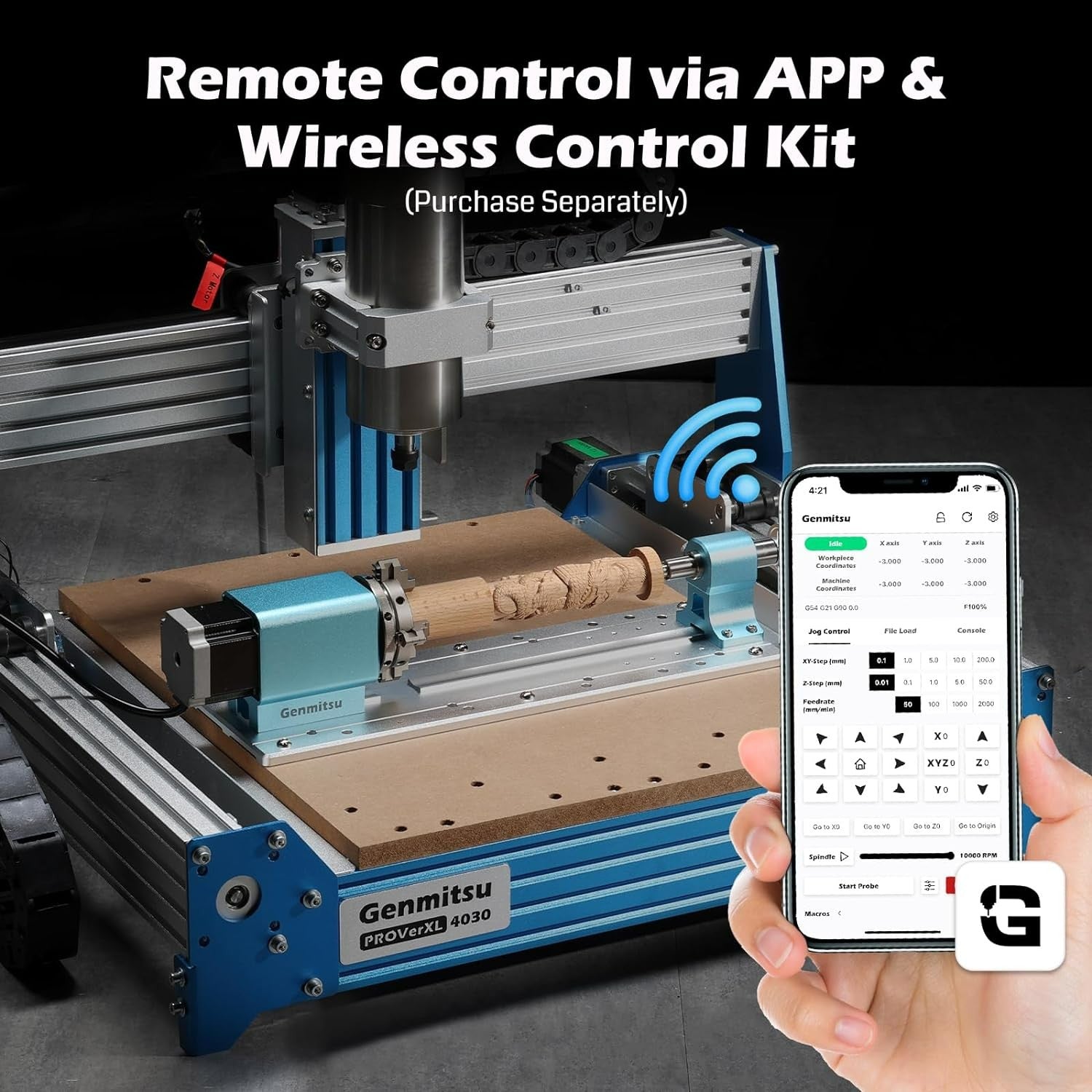 Genmitsu CNC Router Machine PROVerXL 4030 for Wood Metal Acrylic MDF Carving Arts Crafts DIY Design, 3 Axis Milling Cutting Engraving Machine, AU Plug