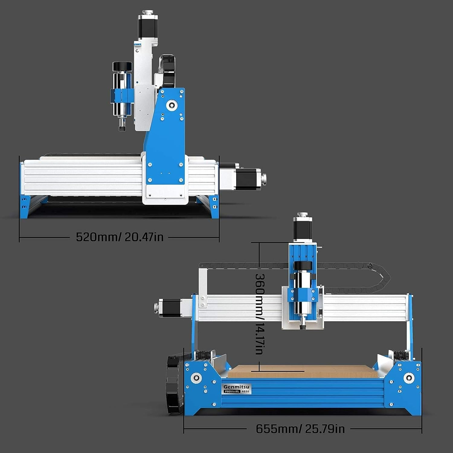Genmitsu CNC Router Machine PROVerXL 4030 for Wood Metal Acrylic MDF Carving Arts Crafts DIY Design, 3 Axis Milling Cutting Engraving Machine, AU Plug
