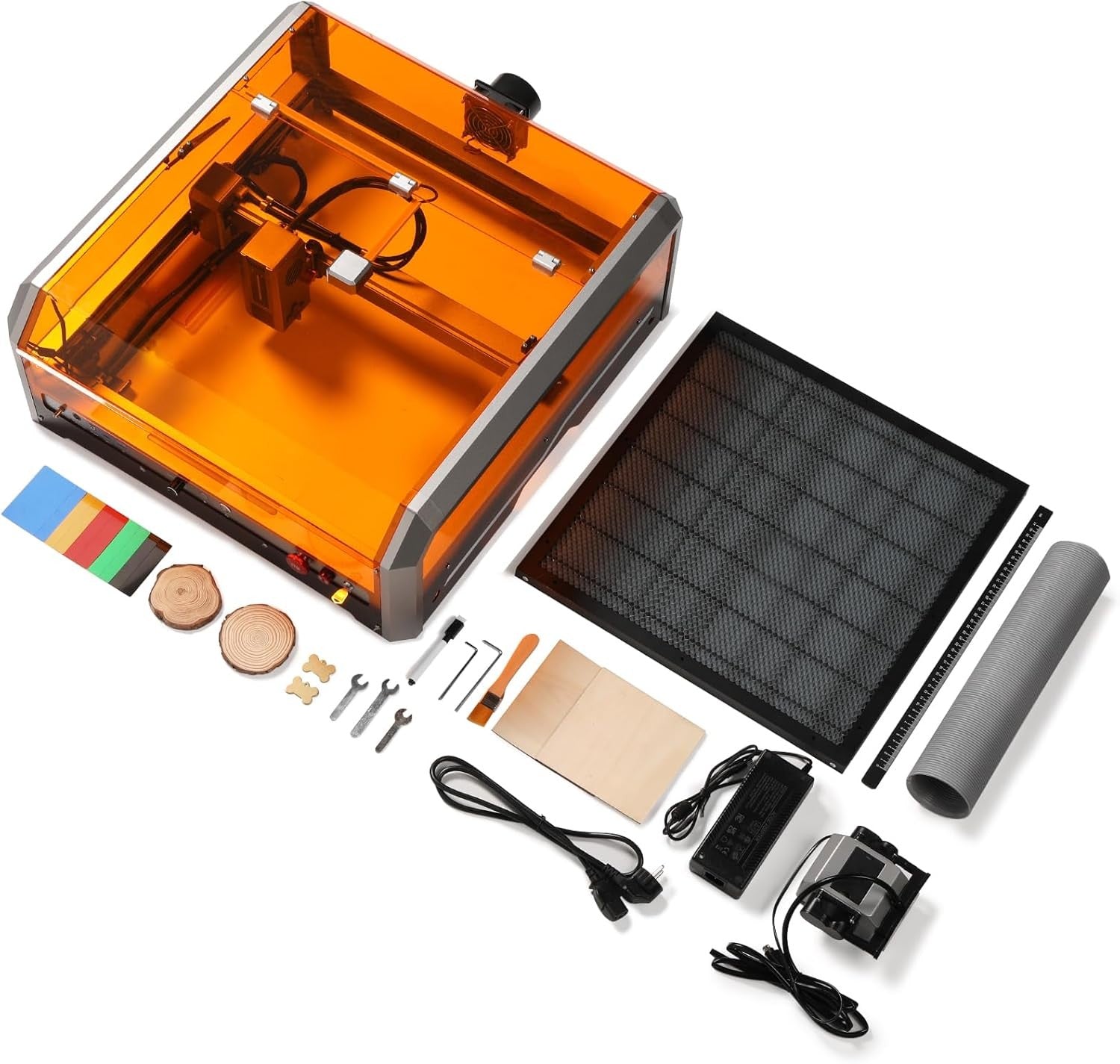 Genmitsu L8 Laser Engraver, 40W Power Output Laser Cutter Built-in Acrylic Enclosure with Vent, 40,000mm/min All-in-one Laser Engraving Machine