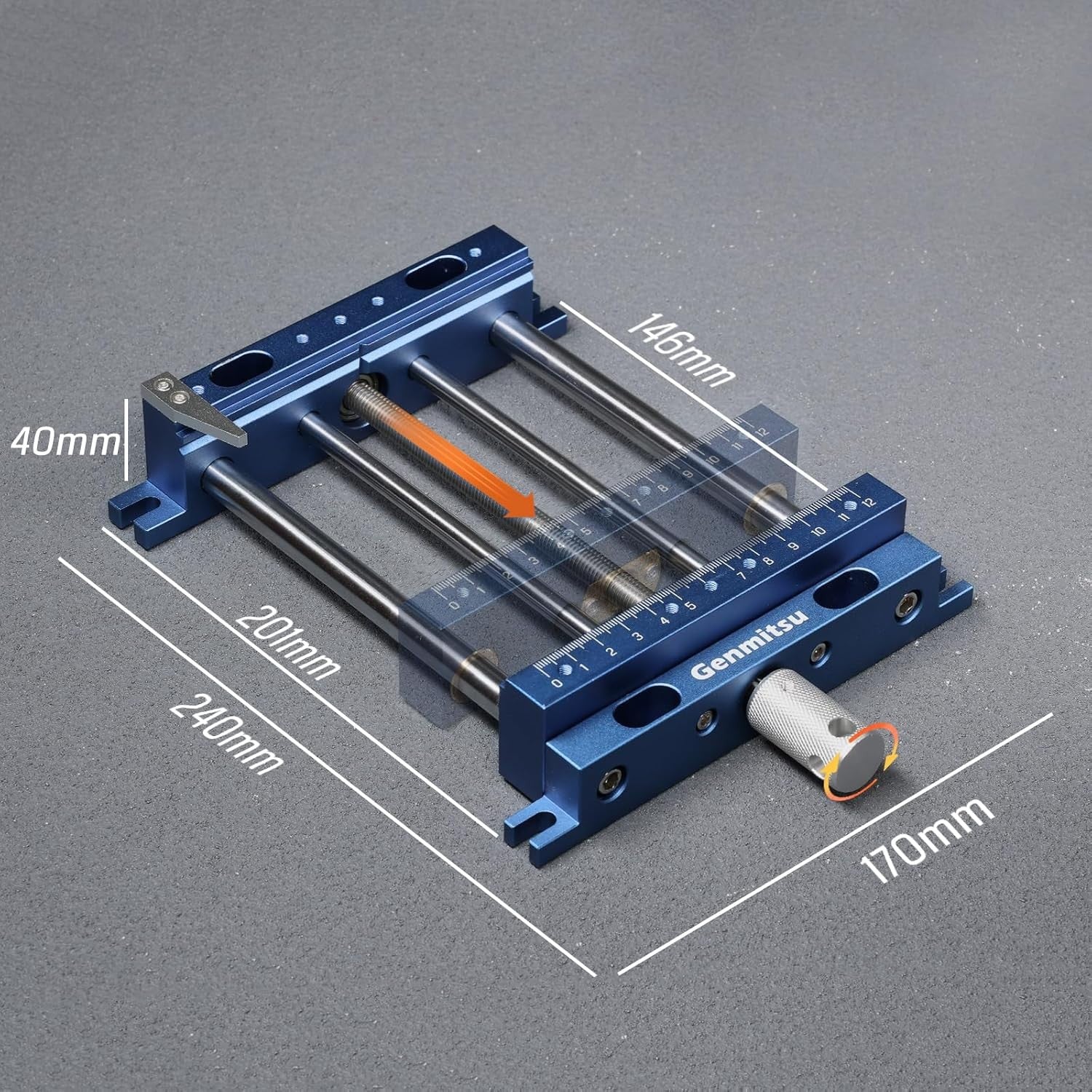 Genmitsu Upgrade Aluminum Bench Vise Clamp, High-Precision CNC Router Clamp for Unique Shaped Woodworking & Metalworking Milling Project