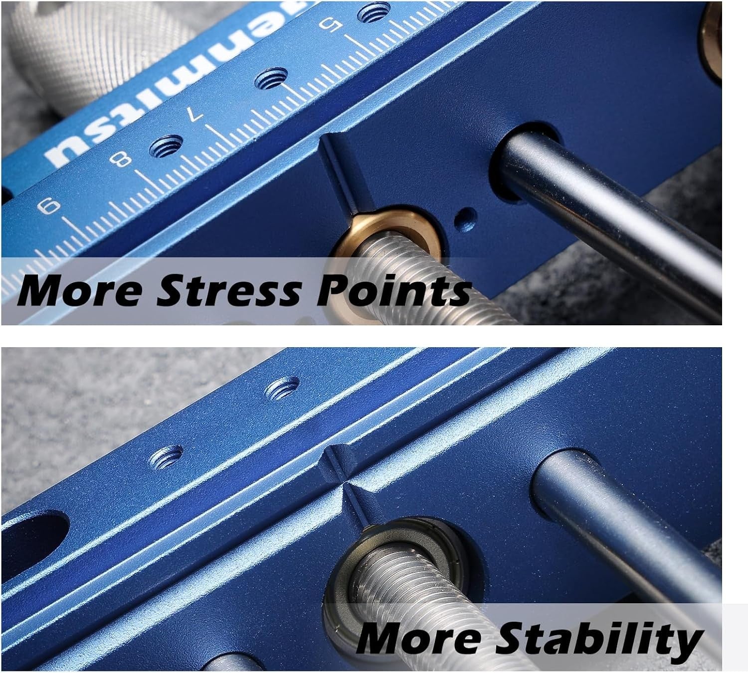 Genmitsu Upgrade Aluminum Bench Vise Clamp, High-Precision CNC Router Clamp for Unique Shaped Woodworking & Metalworking Milling Project