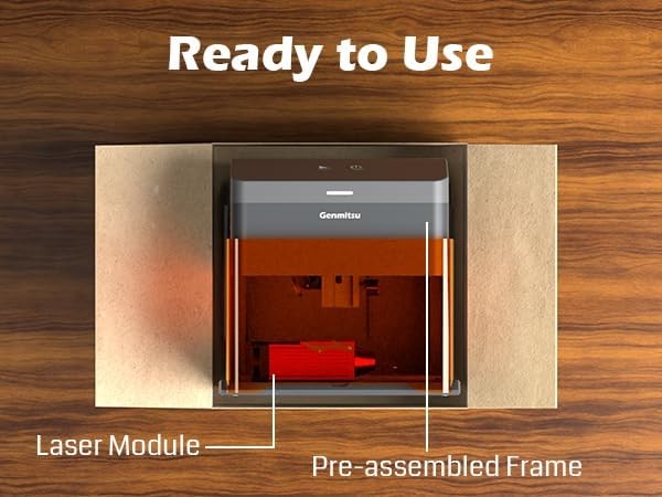 Kiosk 5W Laser Engraver, Light Weight & Portable Laser Engraver Machine, Home Laser Cutter,3.9 x 3.9inch Engraving Area, Laser Safety Class 1