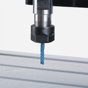 SainSmart Genmitsu 10Pcs Nano Blue Coat End Mill CNC Router Bits, 1.5-3.175mm, 1/8" Shank