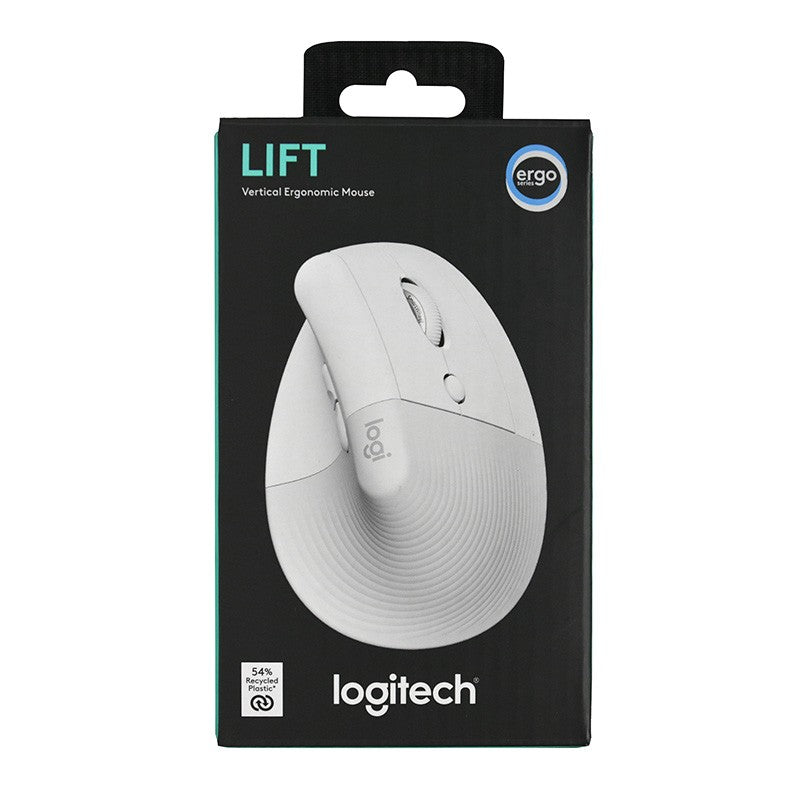 Logitech Lift Vertical Optical Wireless Ergonomic Mouse - Off-White Pale Grey