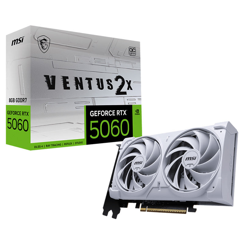 MSI GeForce RTX 5060 8G Ventus 2X OC White Graphics Card