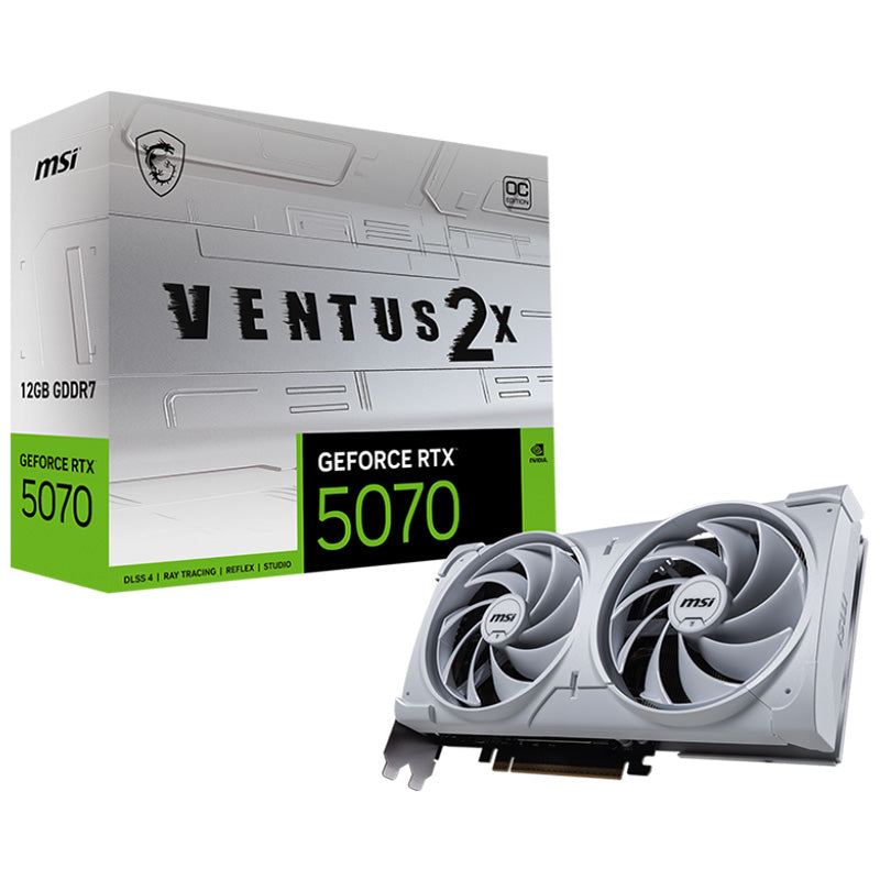 MSI GeForce RTX 5070 12G Ventus 2X OC White Graphics Card