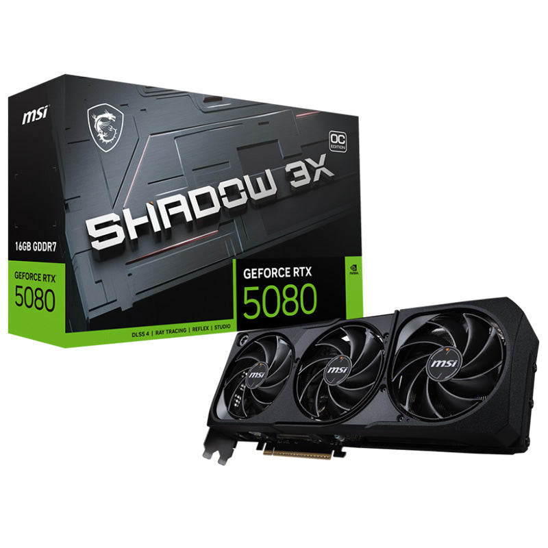 MSI GeForce RTX 5080 16G Shadow 3X OC Graphics Card