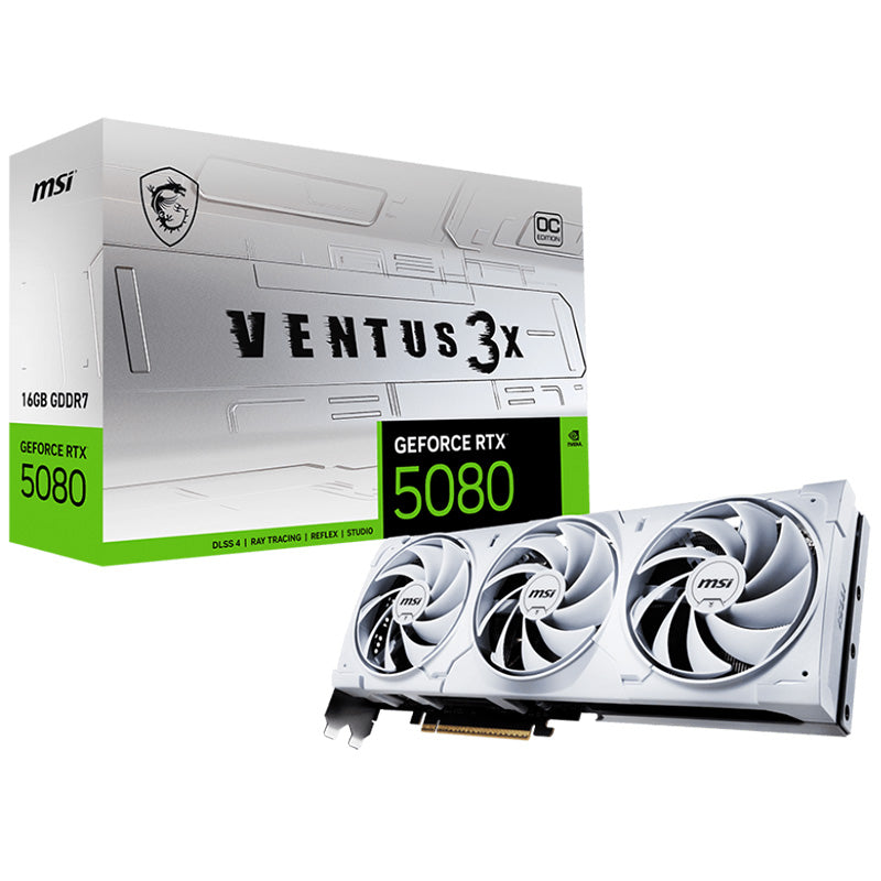 MSI GeForce RTX 5080 16G Ventus 3X OC White Graphics Card