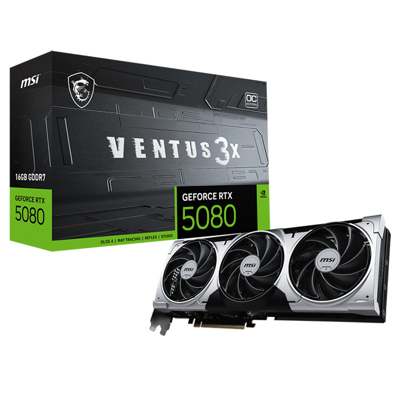 MSI GeForce RTX 5080 Ventus 3X Plus 16G OC Graphics Card