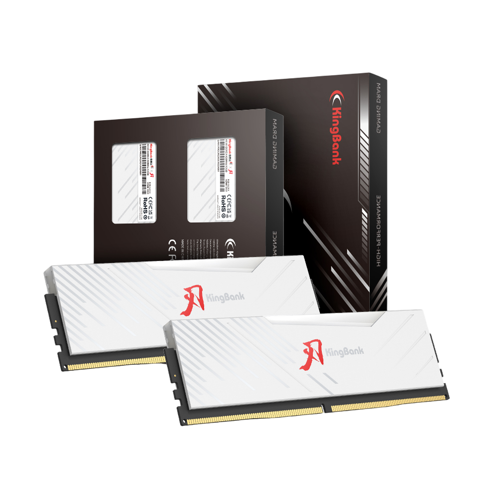 Kingbank KRRW DDR5 6000MHz 64GB UDIMM M Hynix CL36 White RGB