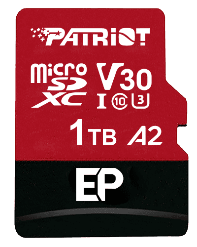 PATRIOT MEMORY EP Series 1TB microSDXC U3 V30 CL10 A2 4K Video Supporting