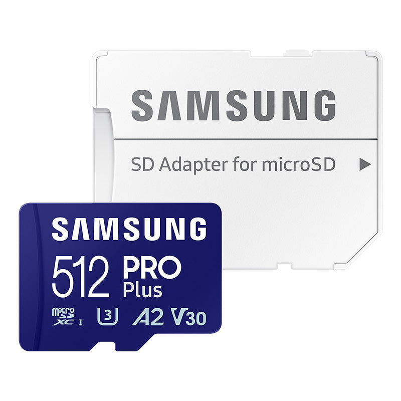 Samsung 512GB PRO Plus V30 A2 U3 MicroSDXC Card