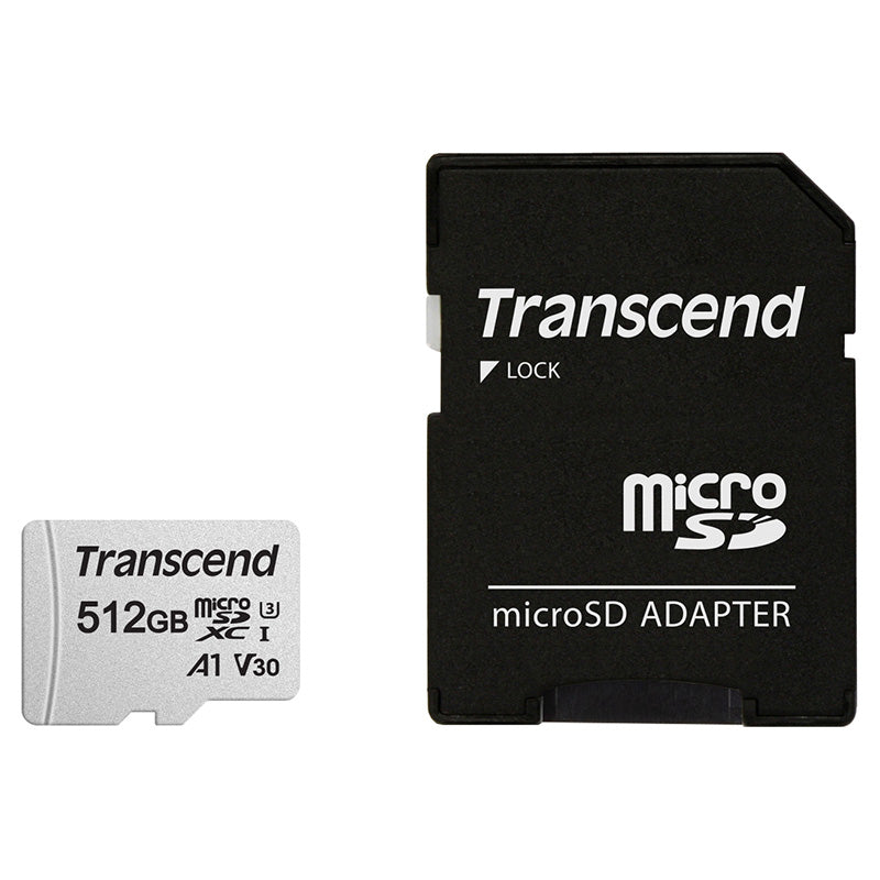 Transcend USD300S 512GB A1 U3 V30 microSDXC with Adapter