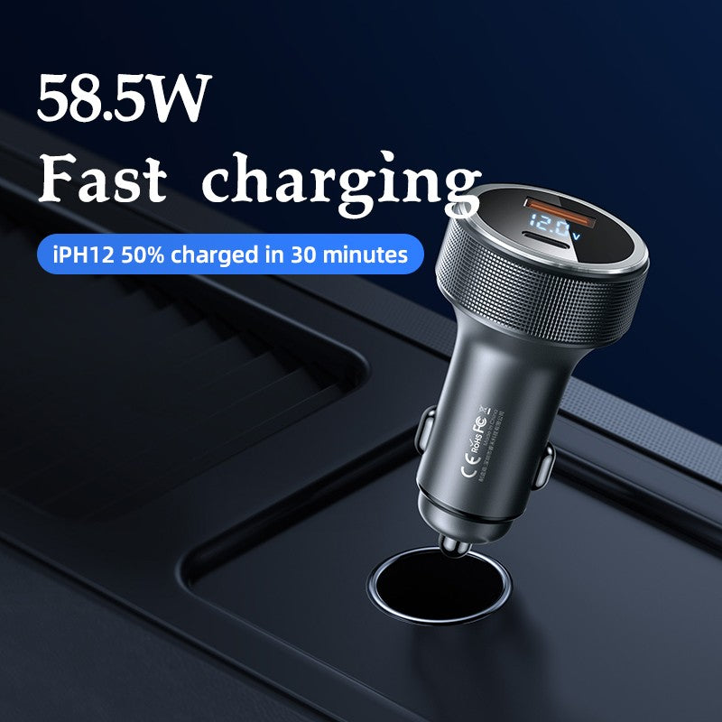 MOREJOY Remax Multiple Protection And Multiple Protocols 58.5W Led Display Super Fast Charger For Car Mobile Usb Type C Charger