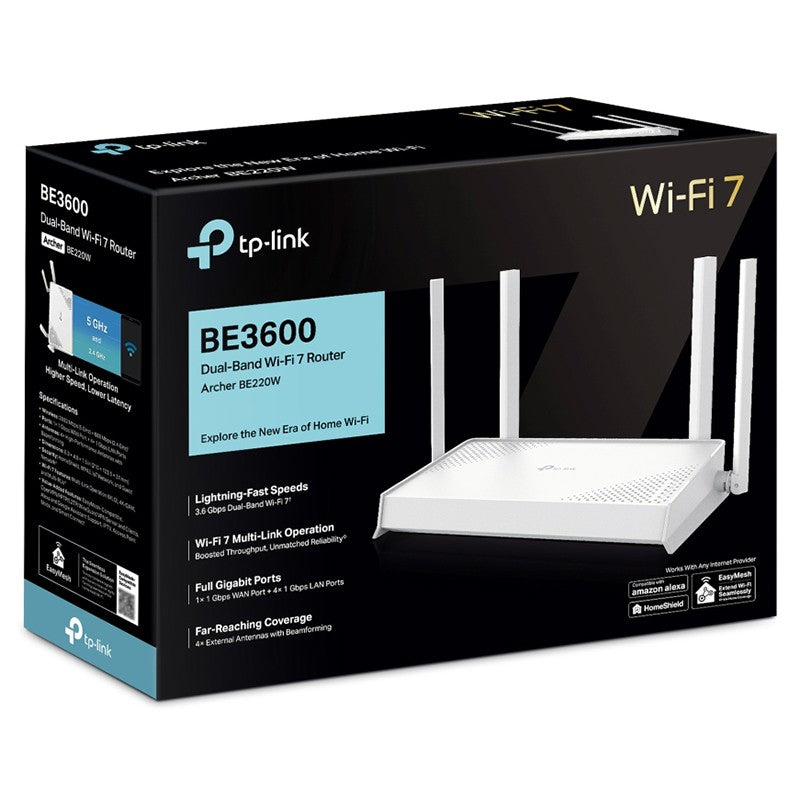 TP-Link BE3600 Dual-Band Wi-Fi 7 Router