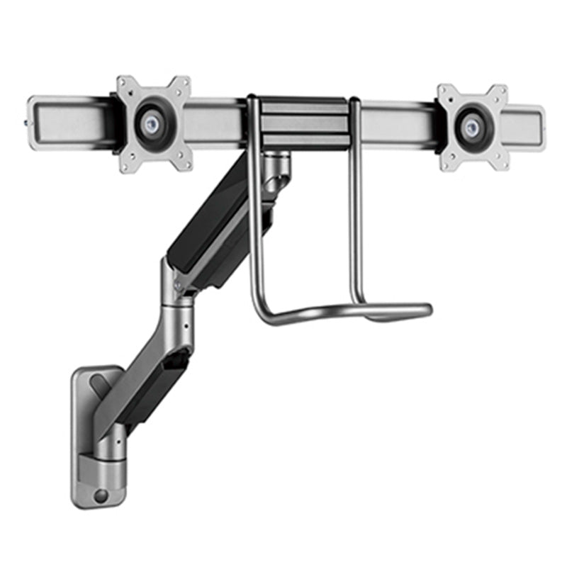 Brateck Fabulous Wall Mounted Gas Spring Dual Monitor Arm for 17in to 32in Monitors