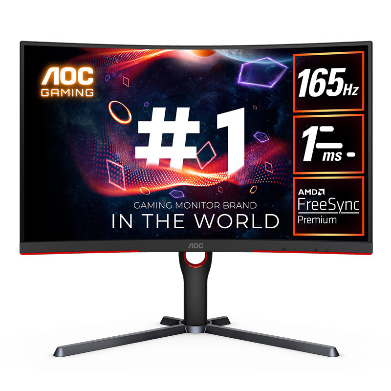 AOC 27in QHD 2K 165Hz FreeSync Premium Curved Gaming Monitor