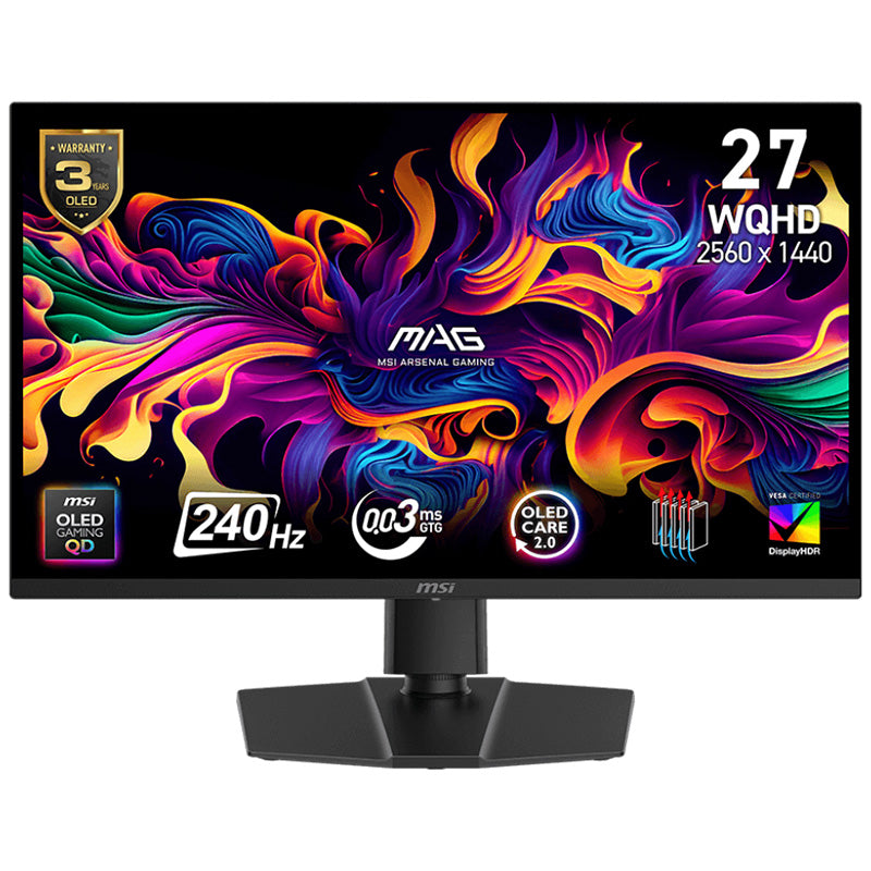 MSI MAG 26.5in WQHD QD-OLED 240Hz Adaptive Sync Gaming Monitor