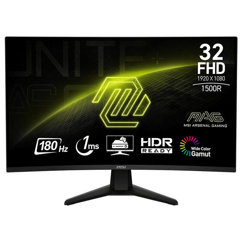 MSI MAG 31.5in FHD VA 180Hz Adaptive-Sync Curved Gaming Monitor