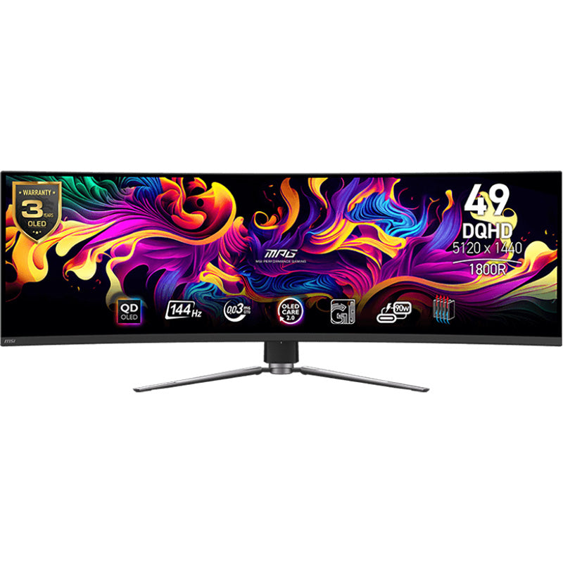MSI MPG 49in DQHD QD-OLED 144Hz Curved Gaming Monitor