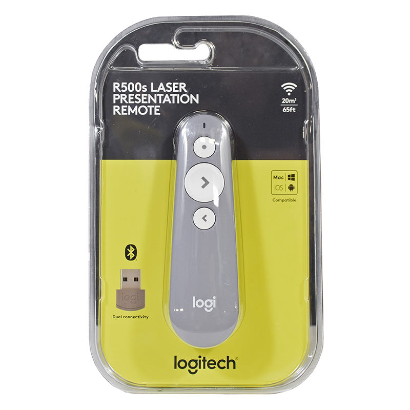 Logitech R500s Wireless Laser Presentation Remote - Mid Grey
