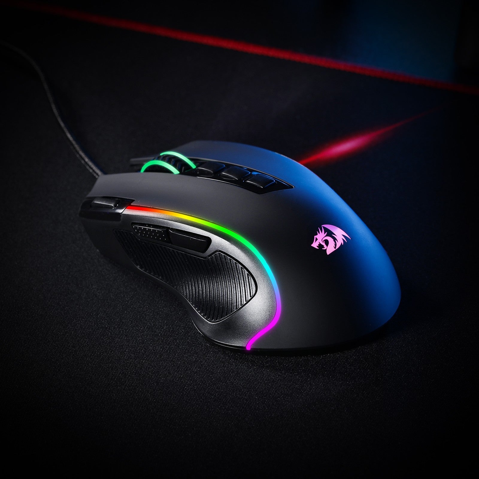 Redragon M612 Predator RGB Wired Optical Gaming Mouse, 8000 DPI & 11 Programmable Buttons