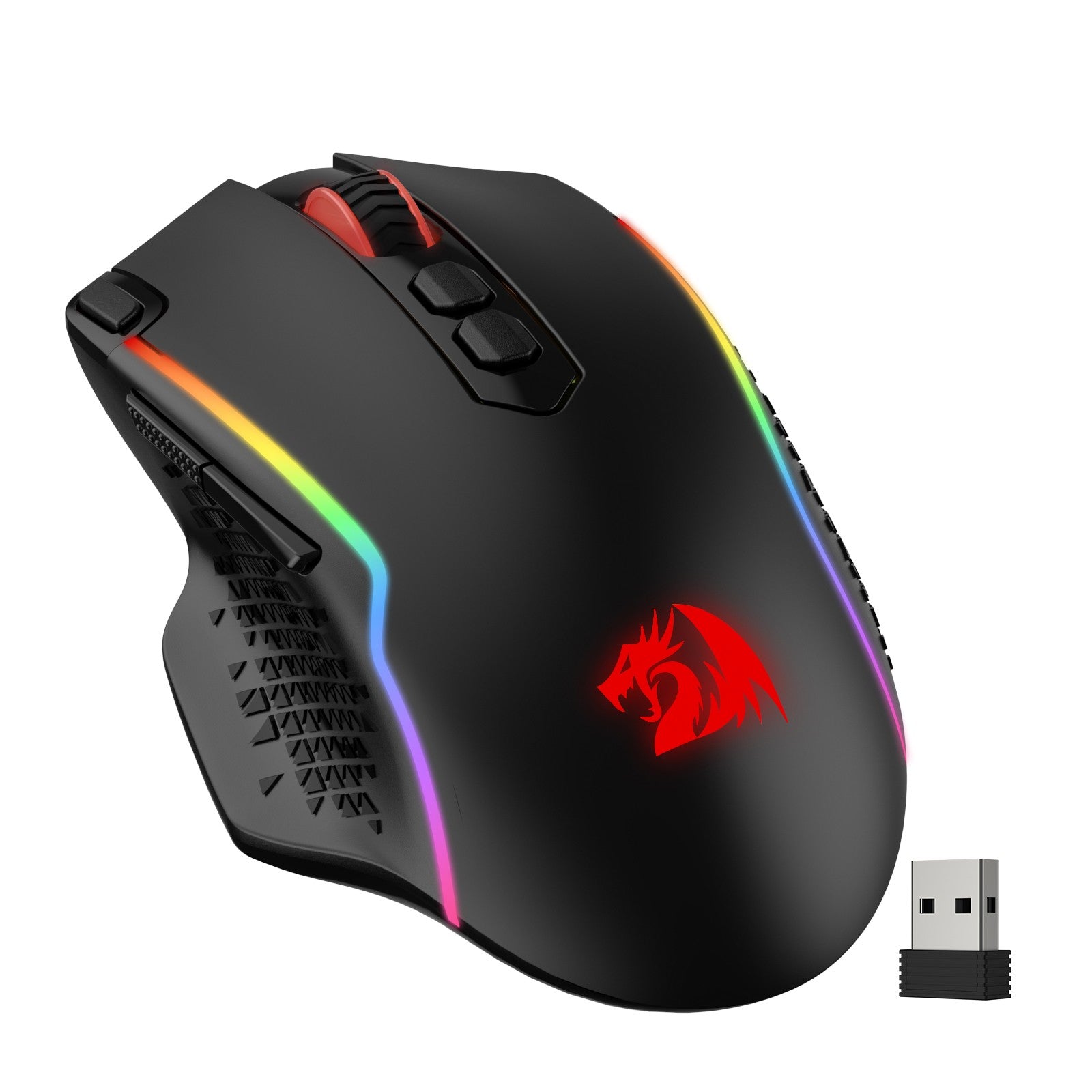 Redragon M810 Pro Wireless Gaming Mouse, 10000 DPI Wired/Wireless Gamer Mouse w/ Rapid Fire Key, 8 Macro Buttons, 45-Hour Durable Power Capacity