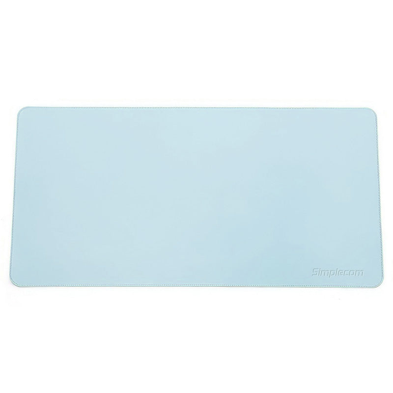 Simplecom MA084 Non-Slip PU Leather Desk Mouse Pad - Blue