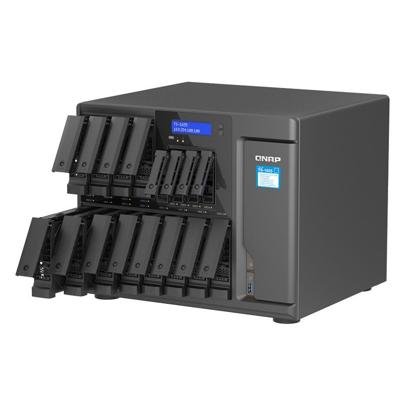QNAP TS-1655-8G Atom C5125 8GB RAM 16 Bay Tower NAS